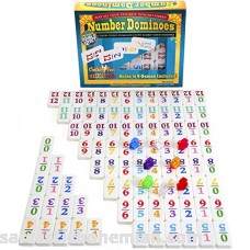 Dominoes Professional Mexican Train Double 12 Set with Color-Coded Numbers B0089ET82U